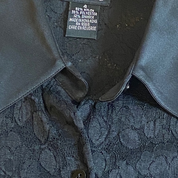 Rafaella Women’s Black Lace Blouse Classic Top - Picture 5 of 5